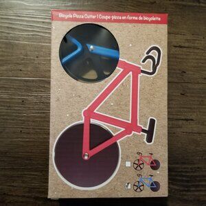 Blue Bicycle Pizza Cutter with Stand